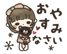 Fashionable girl's sticker (winter) sticker #14169084