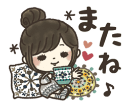 Fashionable girl's sticker (winter) sticker #14169085