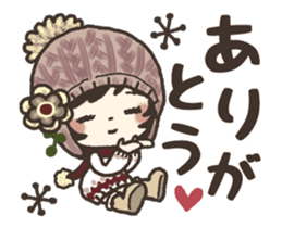 Fashionable girl's sticker (winter) sticker #14169088