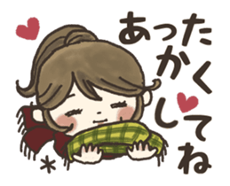 Fashionable girl's sticker (winter) sticker #14169096