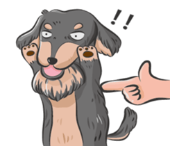 happy dachshund sticker #14331107