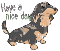 happy dachshund sticker #14331124