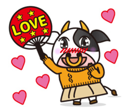 Cow cute animal 5 sticker #14448515