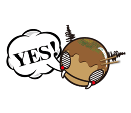 JAPANESE FOOD TAKOYAKI STAMP sticker #14614255