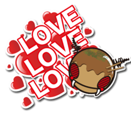 JAPANESE FOOD TAKOYAKI STAMP sticker #14614259
