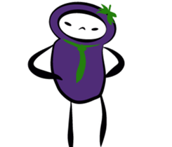 eggplant born sticker #14623086