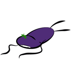 eggplant born sticker #14623087