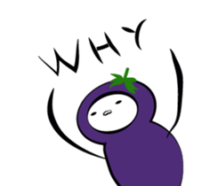 eggplant born sticker #14623088