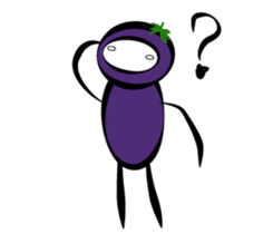 eggplant born sticker #14623090