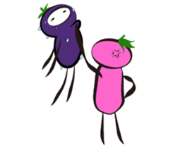 eggplant born sticker #14623092