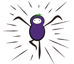 eggplant born sticker #14623096