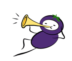 eggplant born sticker #14623097