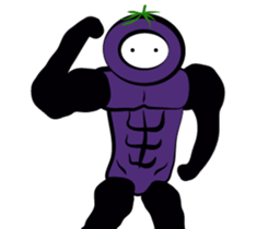 eggplant born sticker #14623098