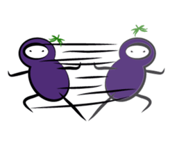 eggplant born sticker #14623102