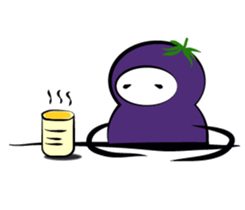eggplant born sticker #14623103