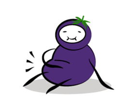 eggplant born sticker #14623104