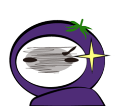 eggplant born sticker #14623106