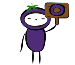 eggplant born sticker #14623115