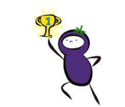 eggplant born sticker #14623116