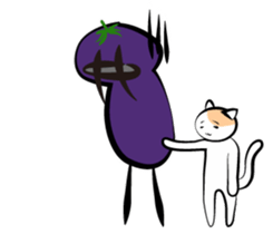 eggplant born sticker #14623118
