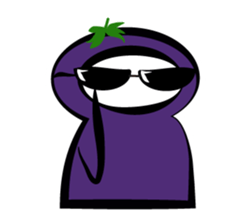 eggplant born sticker #14623120