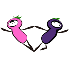 eggplant born sticker #14623121