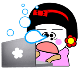 Flower: the lazy girl editon sticker #14710444