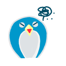 blue penguin cartoon sticker #14975148