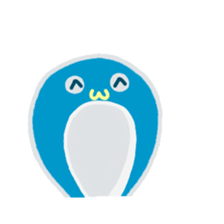 blue penguin cartoon sticker #14975155