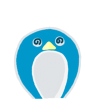blue penguin cartoon sticker #14975156