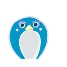 blue penguin cartoon sticker #14975157