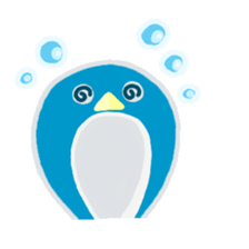 blue penguin cartoon sticker #14975163
