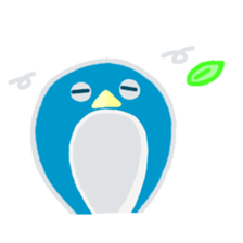 blue penguin cartoon sticker #14975165