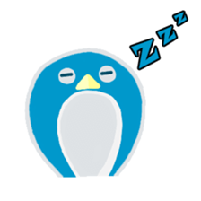 blue penguin cartoon sticker #14975168