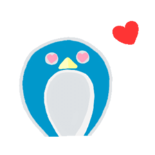 blue penguin cartoon sticker #14975169