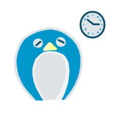 blue penguin cartoon sticker #14975170