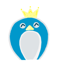 blue penguin cartoon sticker #14975173