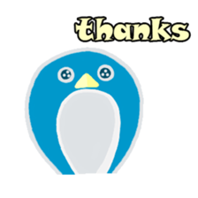 blue penguin cartoon sticker #14975179