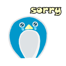 blue penguin cartoon sticker #14975180