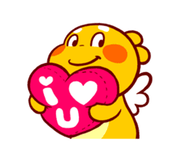 QooBee Agapi "LOVE" Animated sticker #15659377