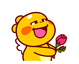 QooBee Agapi "LOVE" Animated sticker #15659382