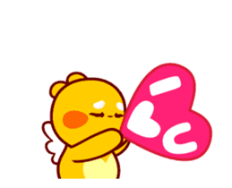 QooBee Agapi "LOVE" Animated sticker #15659384