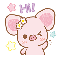Piggy girl's Pinkish Days sticker #69894