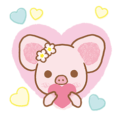 Piggy girl's Pinkish Days sticker #69895