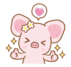 Piggy girl's Pinkish Days sticker #69898