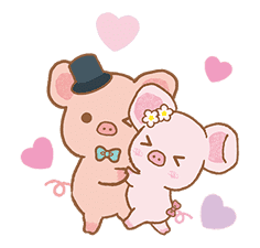 Piggy girl's Pinkish Days sticker #69901