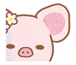 Piggy girl's Pinkish Days sticker #69902