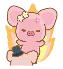 Piggy girl's Pinkish Days sticker #69905