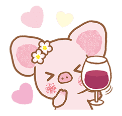 Piggy girl's Pinkish Days sticker #69906