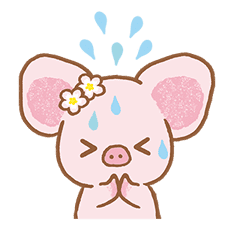 Piggy girl's Pinkish Days sticker #69912